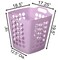 Flexible Plastic Laundry Basket - Square Storage Hamper with Side Handles for Easy Carrying - Versatile Organizer for Laundry, and Household Storage
